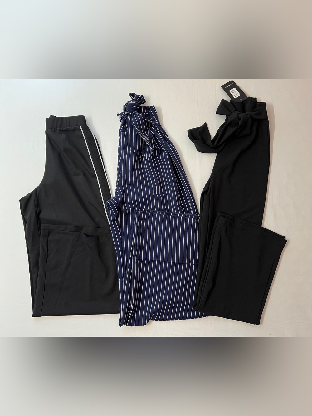 Charlotte Russe Windsor Fashion Nova Fn Wide Leg Pants Pant Bundle Black Stripe